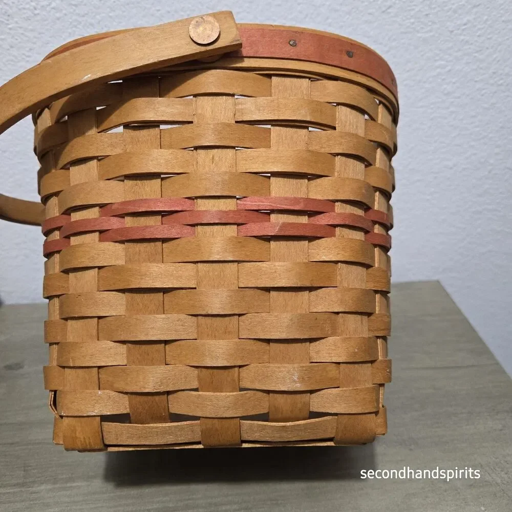 Longaberger Mother's Day Basket With Lid And Plastic Liner